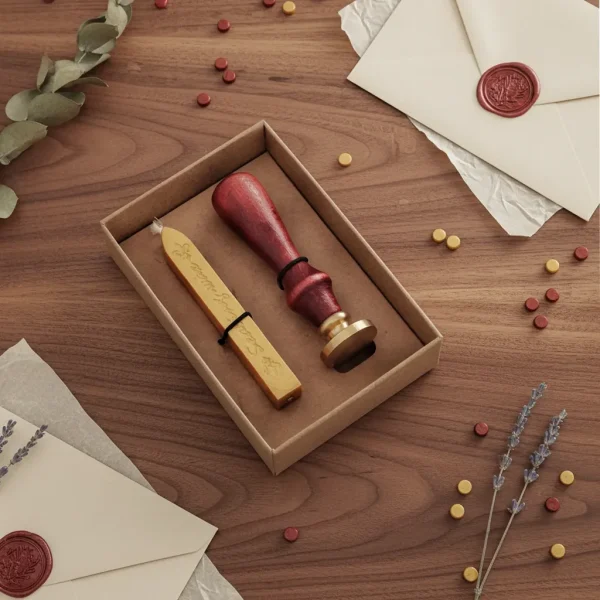 ست مهر و موم طرح اختصاصی برای هدیه و بسته بندی